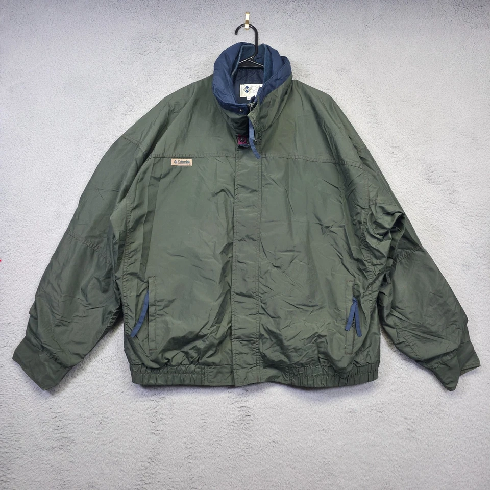 Columbia Bugaboo Jacket Mens XL Green Radial Sleeve Interchange Ski Gorpcore - Image 2 of 4