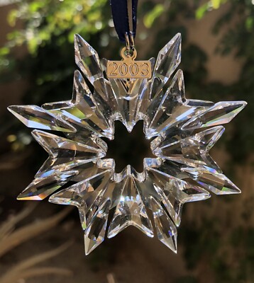 スワロフスキー オーナメント 2003 2007 Swarovski 2003 and 2007 Snowflake Large Ornament - NIB & COA | eBay