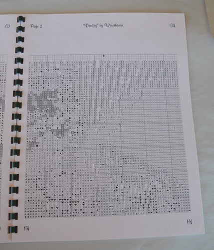 1997 spiralgebundenes Schicksal aus Gemälde von Waterhouse gezählte Kreuzstichkarte - Bild 5 von 8