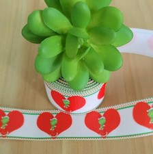 1 Inch 1 YD The Grinch Grograin Ribbon Hearts Love Grinch Valentine