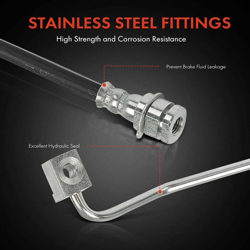 Manguera hidráulica de freno 2 piezas para chasis de autocaravana Ford F-53 1999-2001 frontal Foto 4 de 4