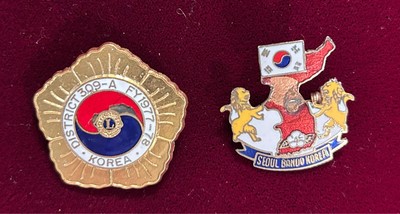 Lions Club Pin Vintage South Korea District 309-A FY 1977-78 New missing enamel