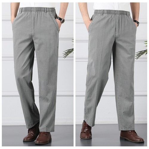Men Linen Pants Formal Business 