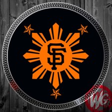 Single DJ Turntable Slipmat 12 inch - SF Filipino Giants Warriors Bay Area Pinoy