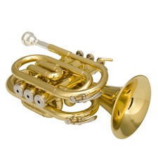 Palm Portable Trumpet B-flat Pocket Cornet Brass Instruments
