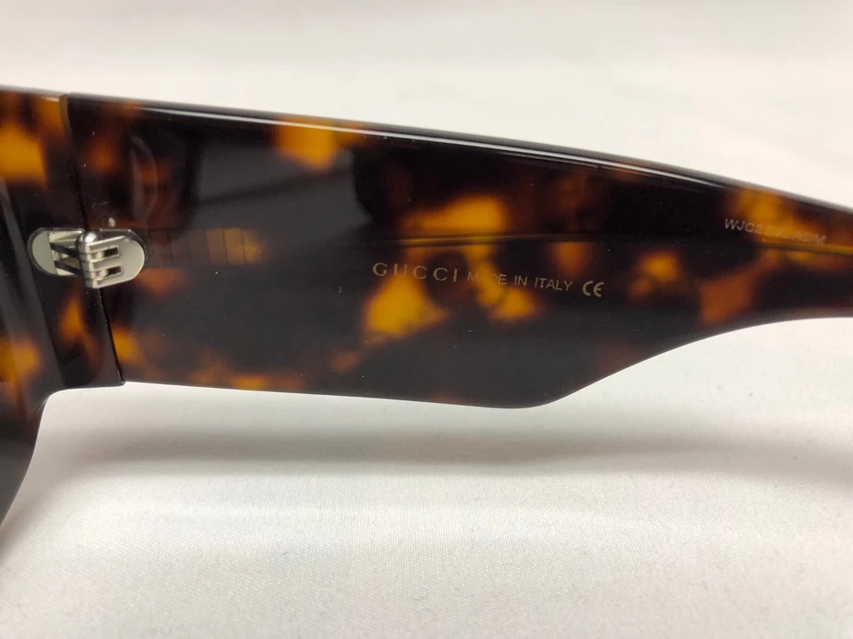 Auténticas nuevas gafas de sol Gucci cuadradas tortuga para mujer GG0980S lentes grises Foto 3 de 4