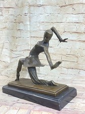 Chiparus Art Deco Bronze Dancer Girl Russian Ballet Decor Sculpture Statue Dance