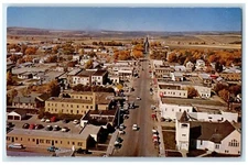 1960 Birds Eye View Ranching Center Yampa Valley Craig Colorado Antique Postcard