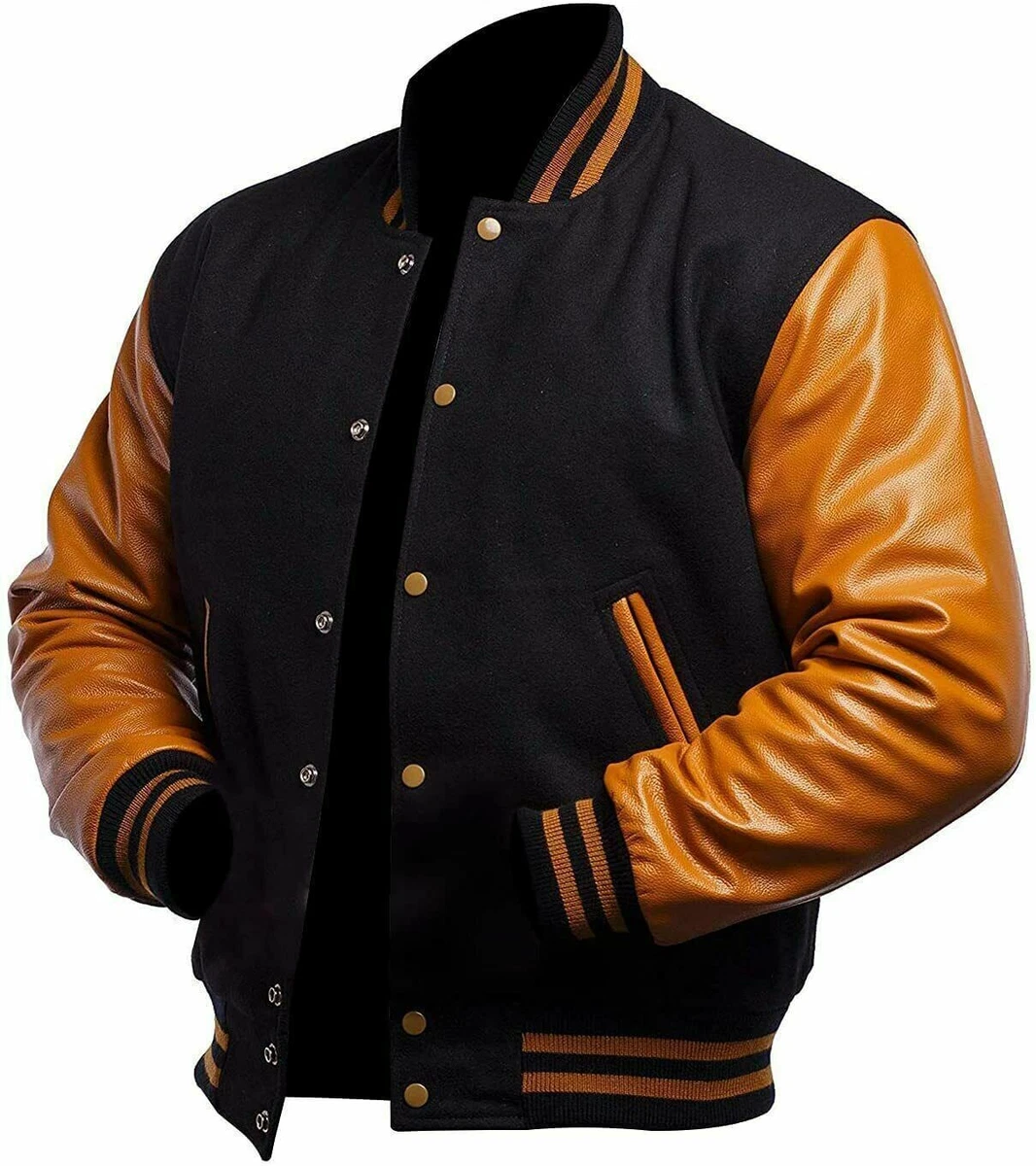 Varsity Bomber Jacket - Embroidered Letterman Jacket, Brown –  Thepowerofwordsbrand