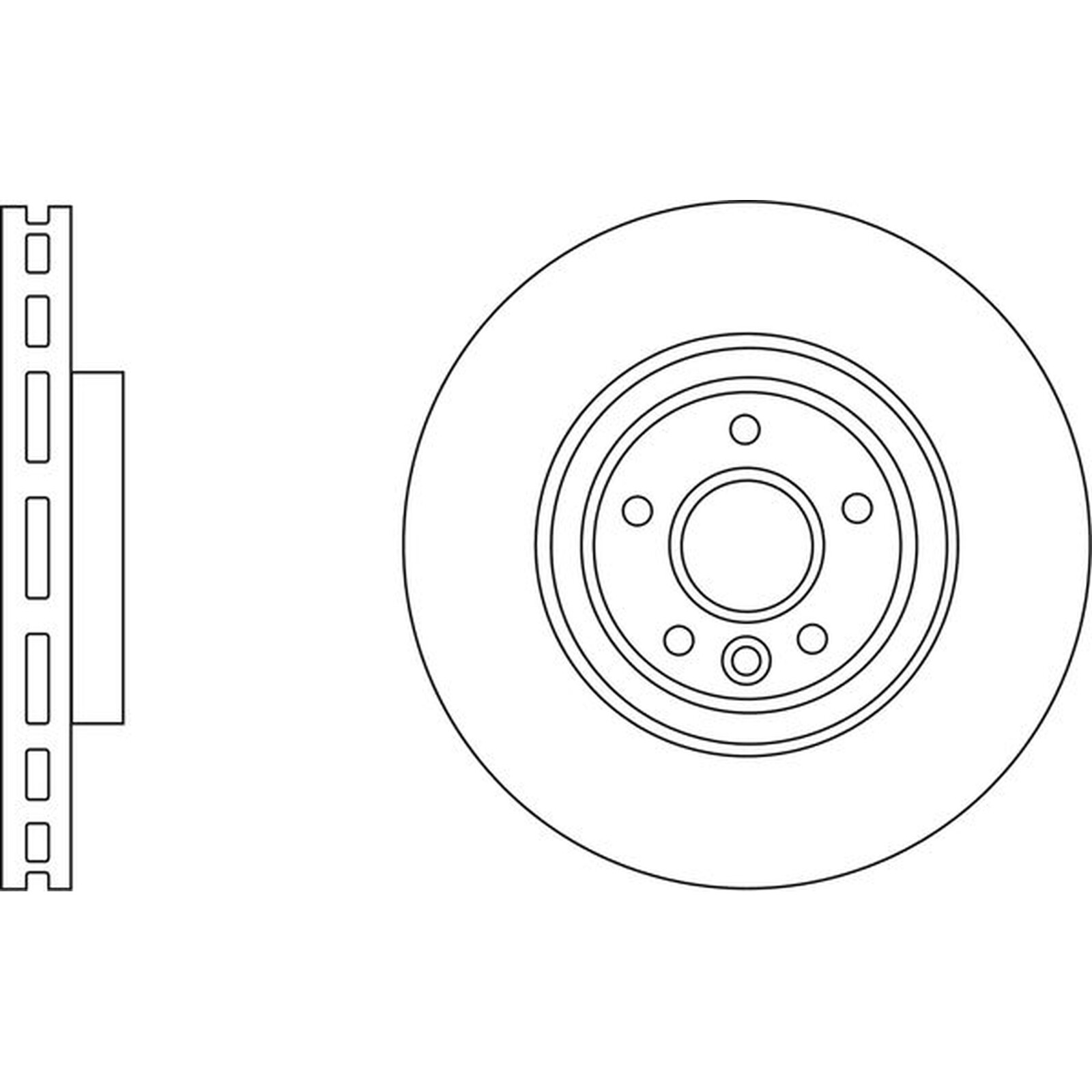 Apec Blue Brake Disc - Front SDK6985 - Fits Jaguar/Daimler XE & XF - OE Spec.
