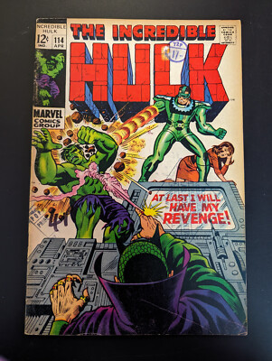 Incredible Hulk #114, Marvel Comics 1969, FREE UK POSTAGE