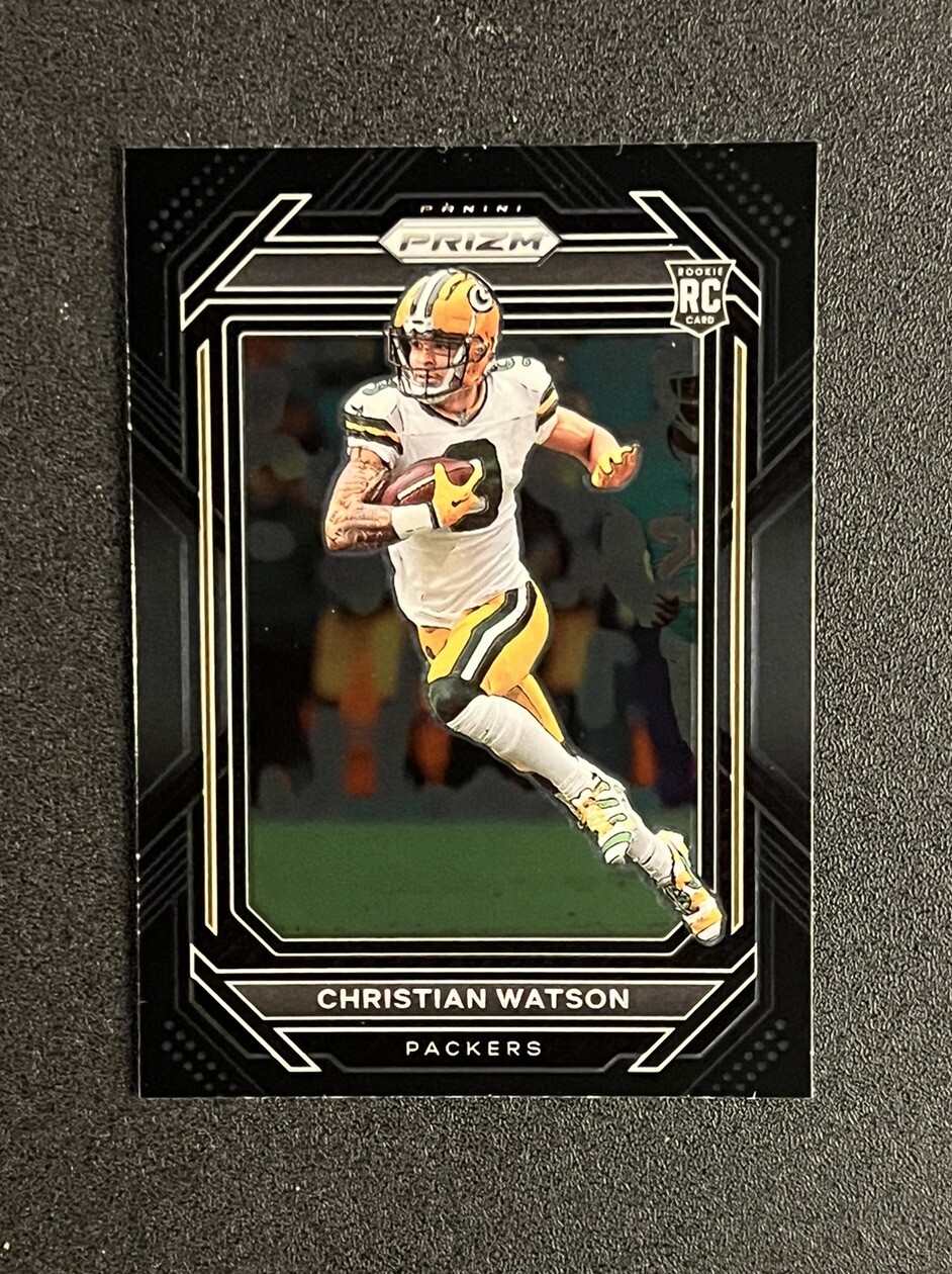 2022 Panini Chronicles Prizm Black Christian Watson Rookie RC #PB-18 Packers