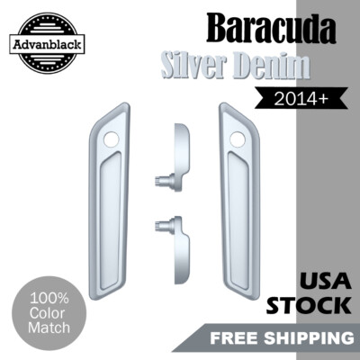 Saddlebag Lid Lever Latch Cover Set Kit BARRACUDA SILVER