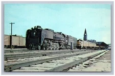 Trains Union Pacific Railroad Depot View Cheyanne Wyoming 1956 Chrome Postcard