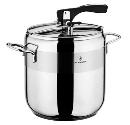Sofram 6-qt Stainless Steel Pressure Cooker Stove top Pressure Cooker Pot 15 PSI
