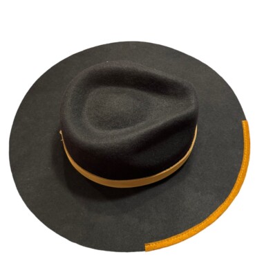 NWT San Diego Hat Company Womens Music City Fedora Hat Wool Black Calista Wide Brim Wool Felt Fedora Hat – Village Hat Shop main image 4