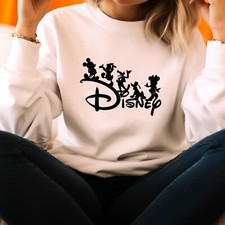 Disney Characters Sweatshirt, Family Trip 2025 Hoodie, Family Matching Crewneck