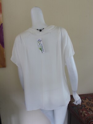 NWT Paper White Sz 14 Nordstrom $198 Silk Ruffled Ivory