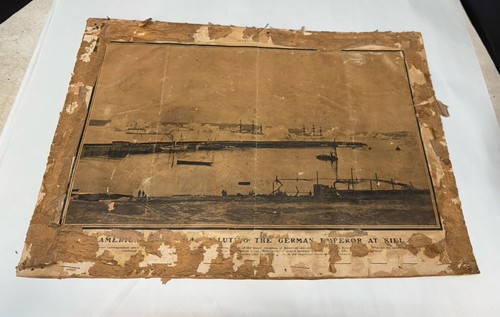chevalier de martino antique print WWI imperial yacht club regatta at kiel Ameri