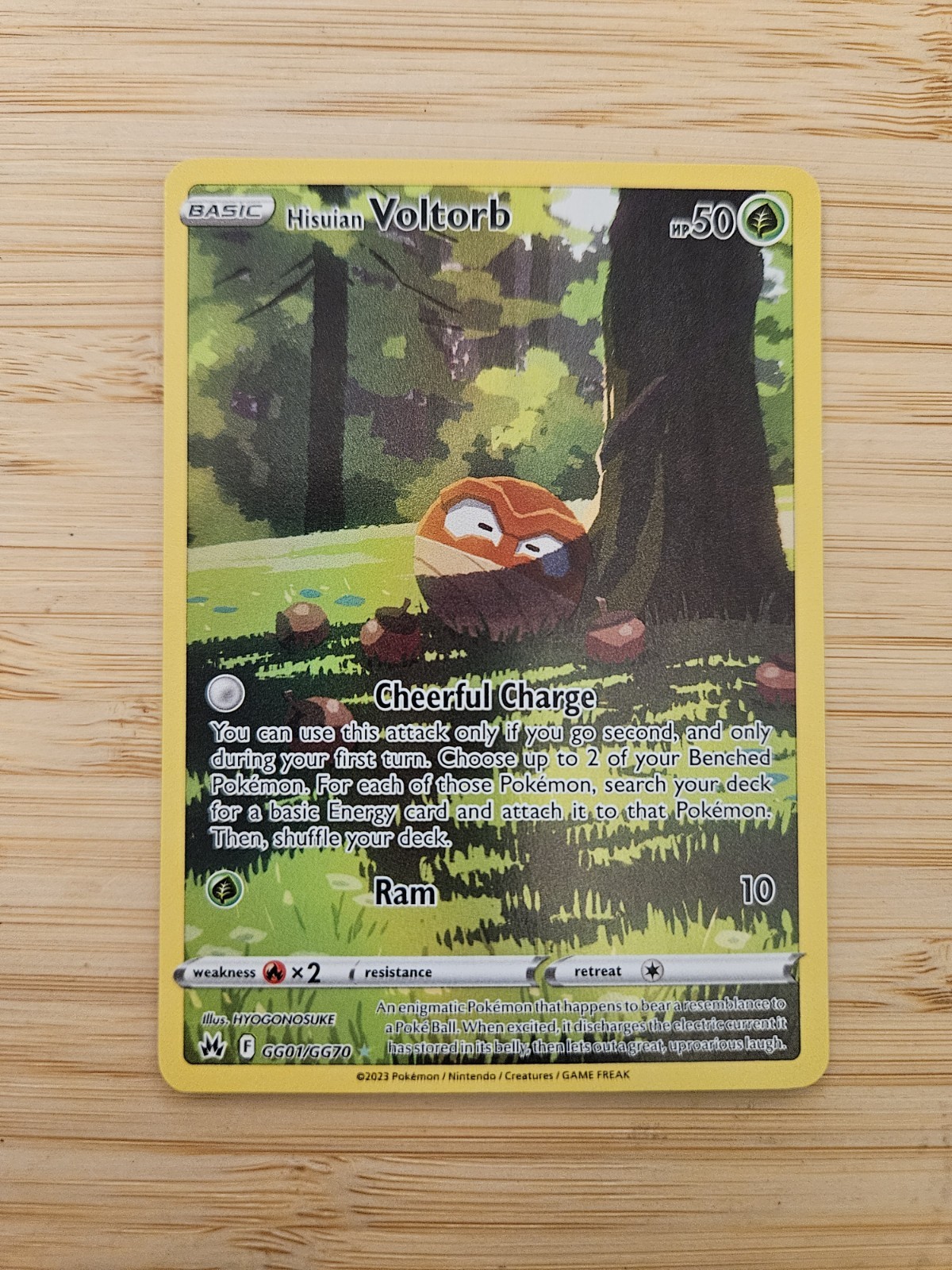 Hisuian Voltorb GG01/GG70 Crown Zenith Galarian Gallery NM Ultra Rare Pokemon