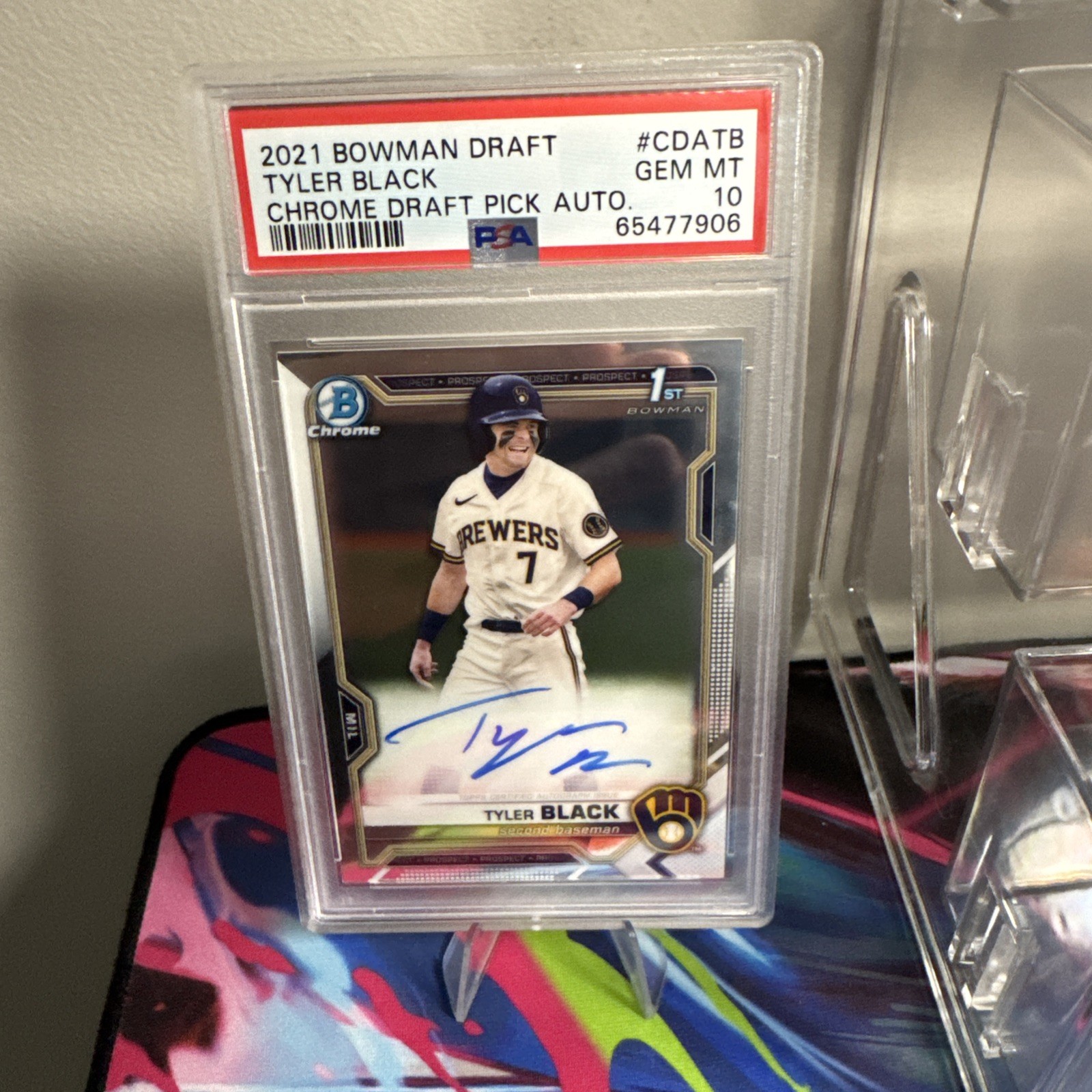 Tyler Black - 2021 Bowman Chrome Draft - 1st Bowman Auto PSA 10