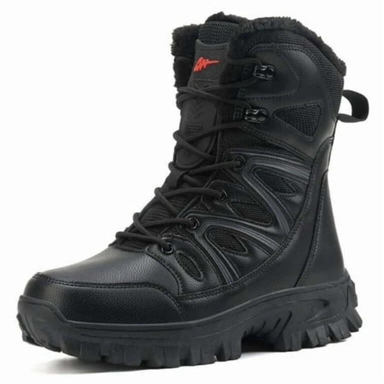 Stepedia Mens Waterproof Snow Hiking Tactical Boots Warm Size 8/8.5