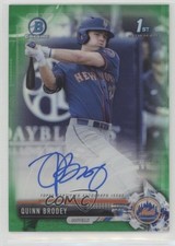 2017 Bowman Draft Chrome Pick Green Refractor 81/99 Quinn Brodey Auto 6aa