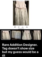 Two Princess Cinderella Ivory Dress Pink Floral 4T Don  t Know Size Of Other One.