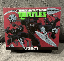 NECA TMNT Teenage Mutant Ninja Turtles Footbots Set Black Plastic