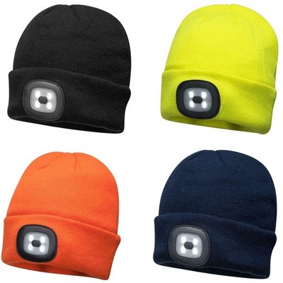 Wintermütze Warme Mütze Arbeitsmütze mit LED Strickmütze Beanie Herren Damen DE