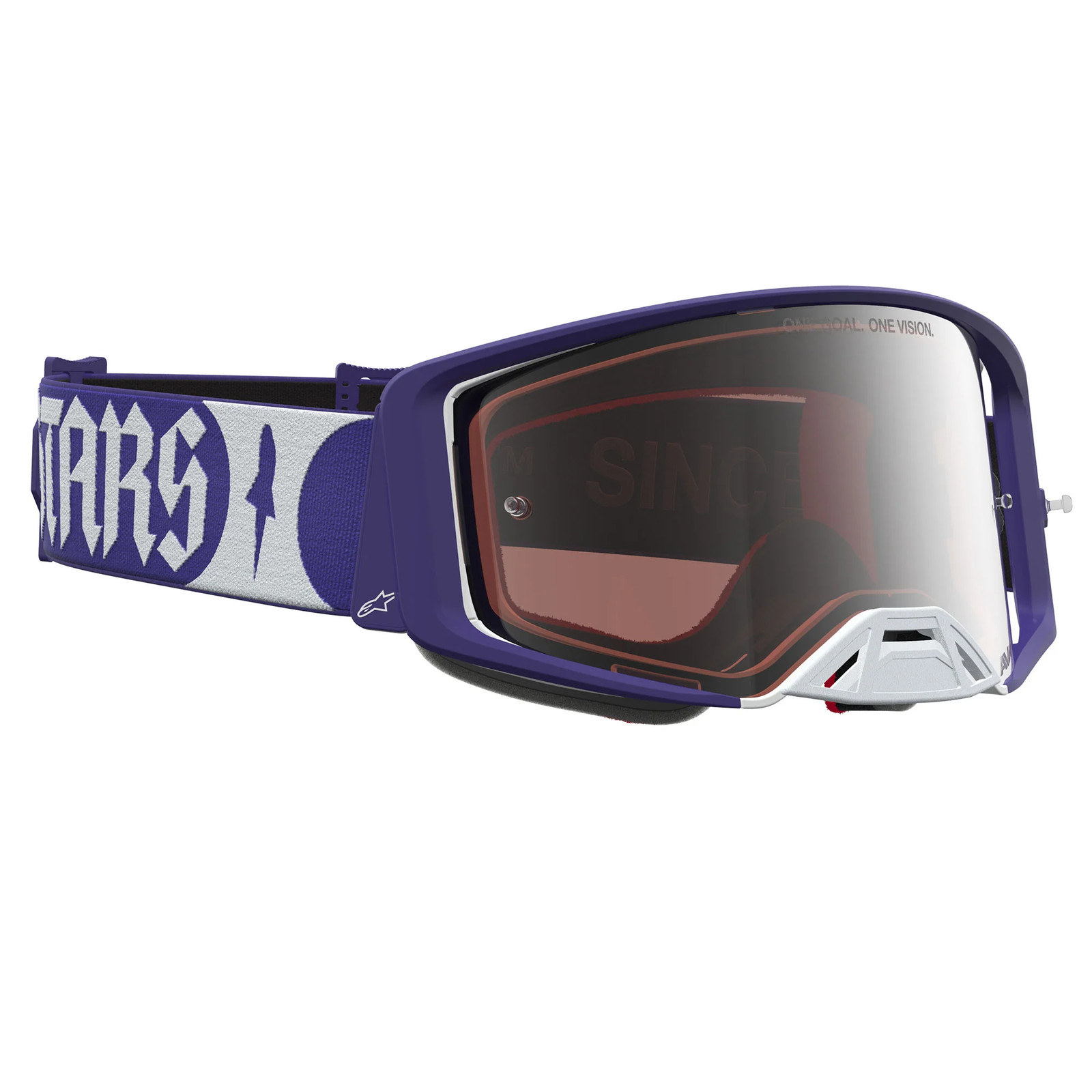 Alpinestars Supertech ATROX MX Goggles (Deep Blue/White) Mirror Silver Lens - Image 4