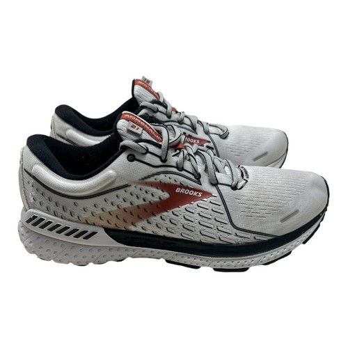White and red Brooks Adrenaline GTS 21 running shoes Size 8