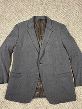 ARMANI COLLEZIONI Blazer Sport Coat Gray Knit 46R Unique Luxury  