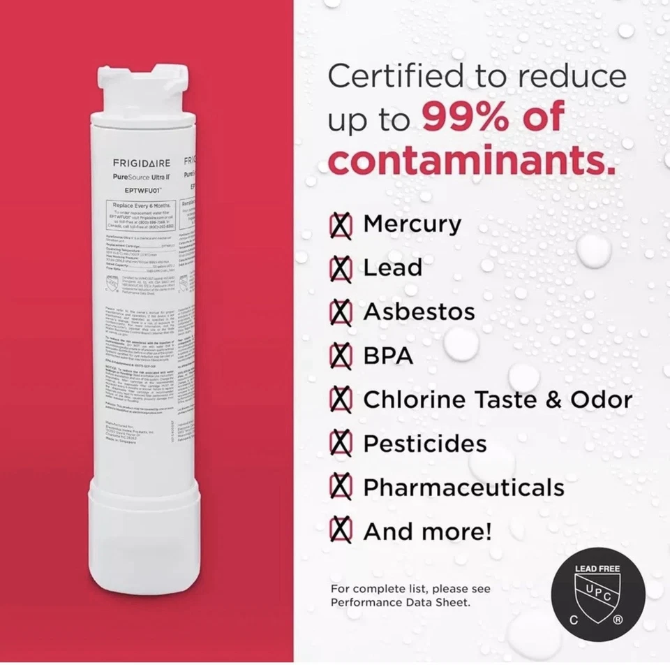 2-Pack Water Filter Fit for Frigidaire EPTWFU01, EWF02, Pure Source Ultra II NEW - Image 3 of 4