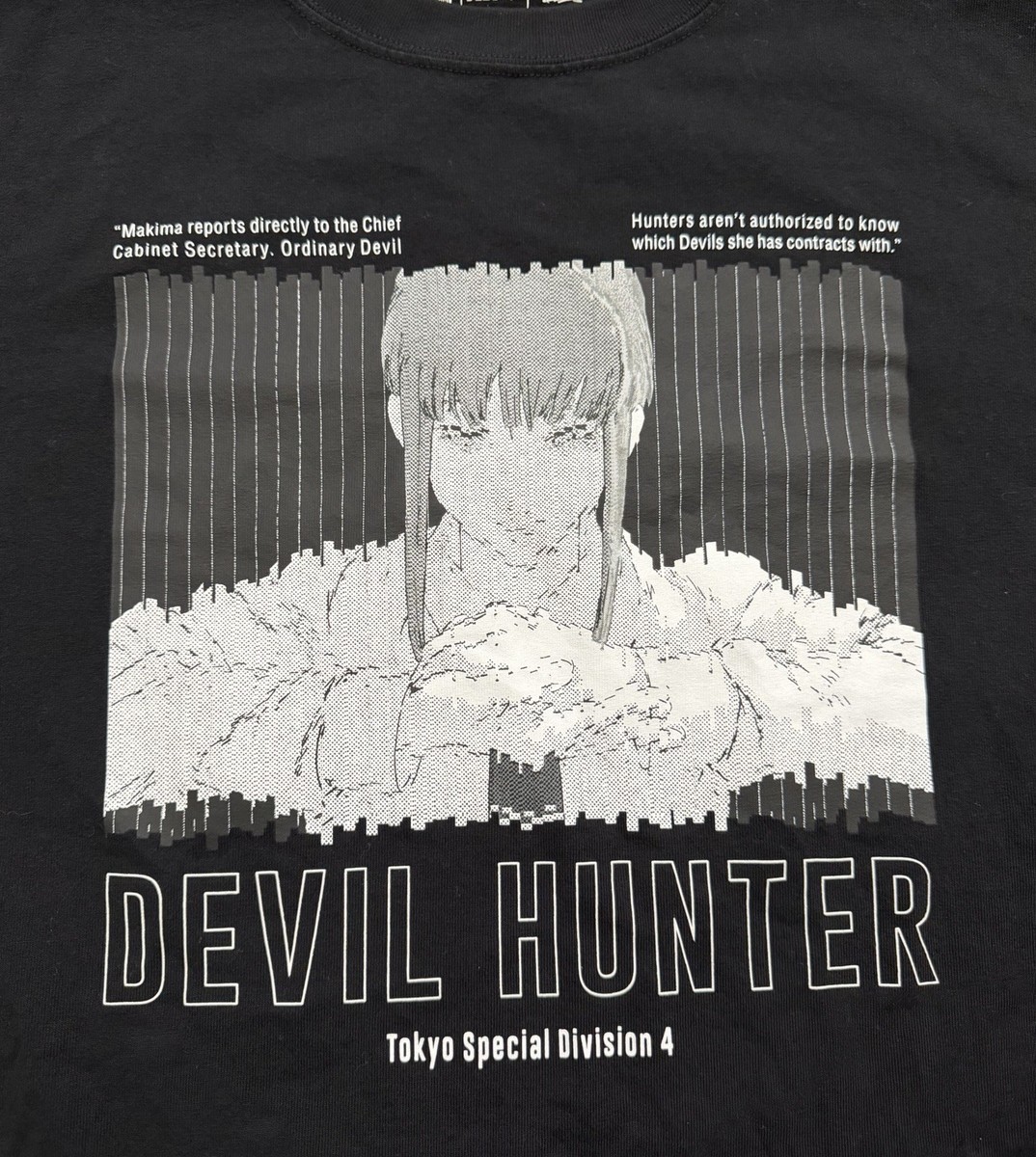 Devil Hunter Anime Black Shirt Adult XS X-Small Tokyo Special Division 4 Uniqlo View 5