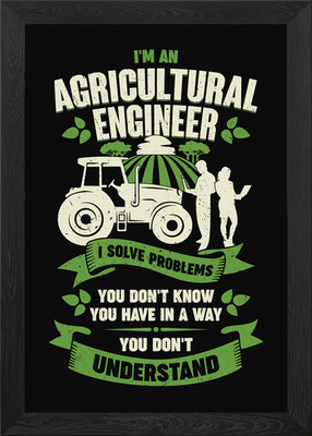 Agricultural Engineer Framed Wall Art Poster Canvas Print Picture