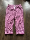 J.CREW Pink White Gingham Drawstring Lounge Pajama Pants Womens Size S — photo 1