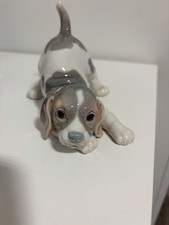 LLADRO Vintage Playful Puppy Dog Porcelain Figurine 15cm