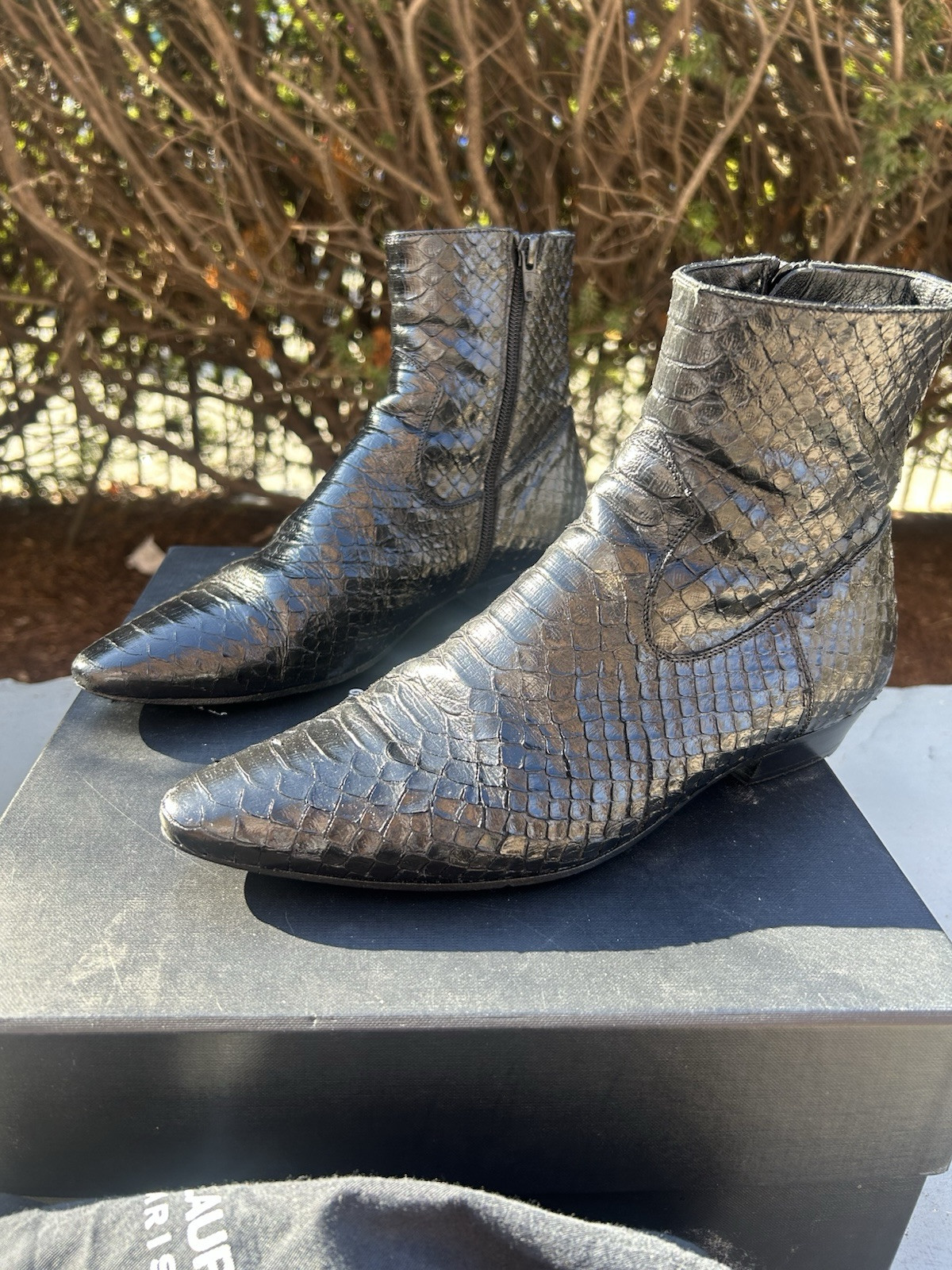 Saint Laurent Devon Python Boot black 40 - image 4