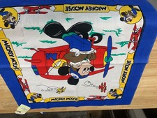Vtg 80  s Walt Disney Mickey Mouse Aviator Pilot Bandanna Scarf Hav-A-Hank
