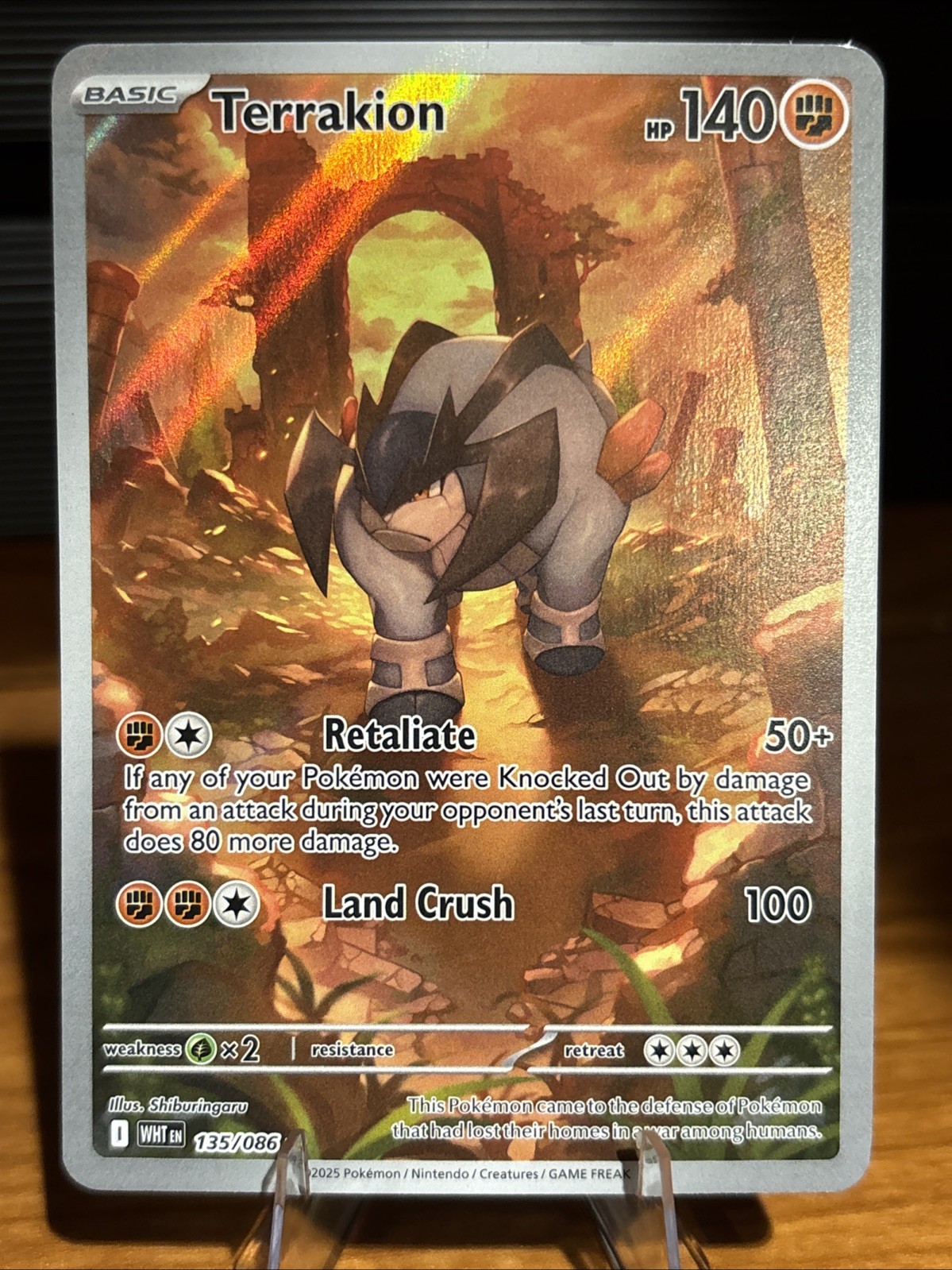 Terrakion 135/086 Sv: White Flare Holo