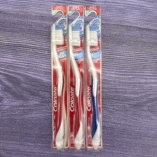 3 LOT Colgate Wave Soft FULL Head 55 Cleaning Tip Toothbrush Curved Bristles