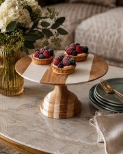 Brand New Handmade Wooden Cake Stand   12  Pedestal Display