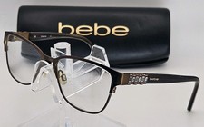 bebe BB5001 Topaz Eyeglasses Brown Rhinestone Frames 52-15-135 Case Bd2