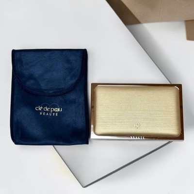 Cl De Peau Beaut Foundation Case Gold Limited Ed 2001 with Bag