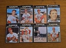 8 Card Lot 1971 Topps Ted Simmons RC Rookie Cardinals Low Grade Jerry Reuss