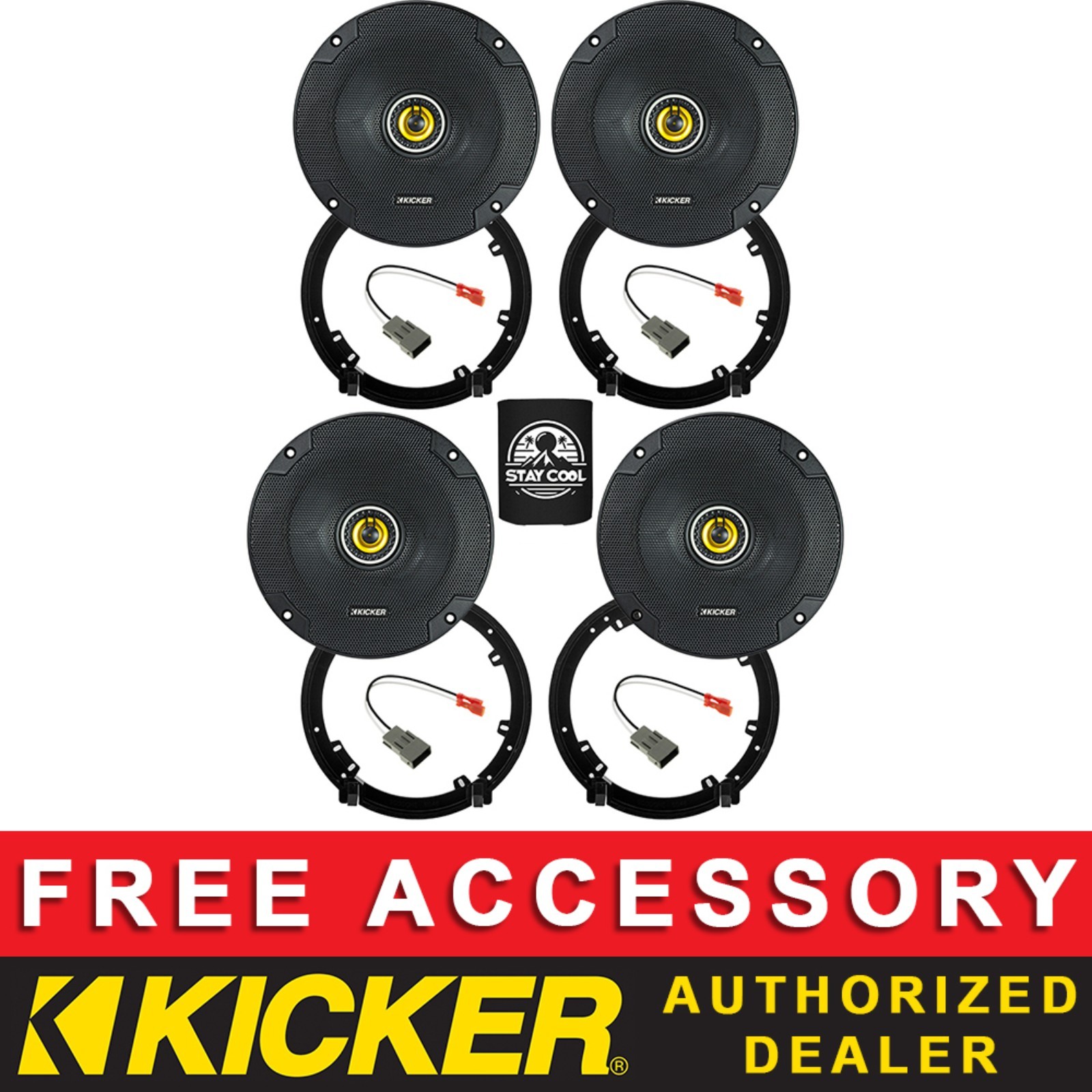 KICKER CSC654 6.5" OEM SPEAKER REPLACEMENT FOR HONDA CIVIC(C