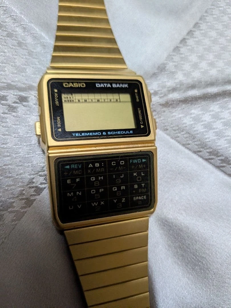 CASIO DATA BANK GOLD 腕時計 Casio Databank Gold Band Wristwatches for sale - eBay