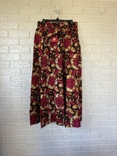 Crissander African Dashiki Maxi Skirt Pink Orange Cotton One Size NWT