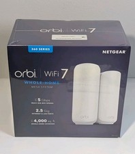 NETGEAR BE5000 2 Pack System Orbi WiFi 7 360 Series RBE362 New